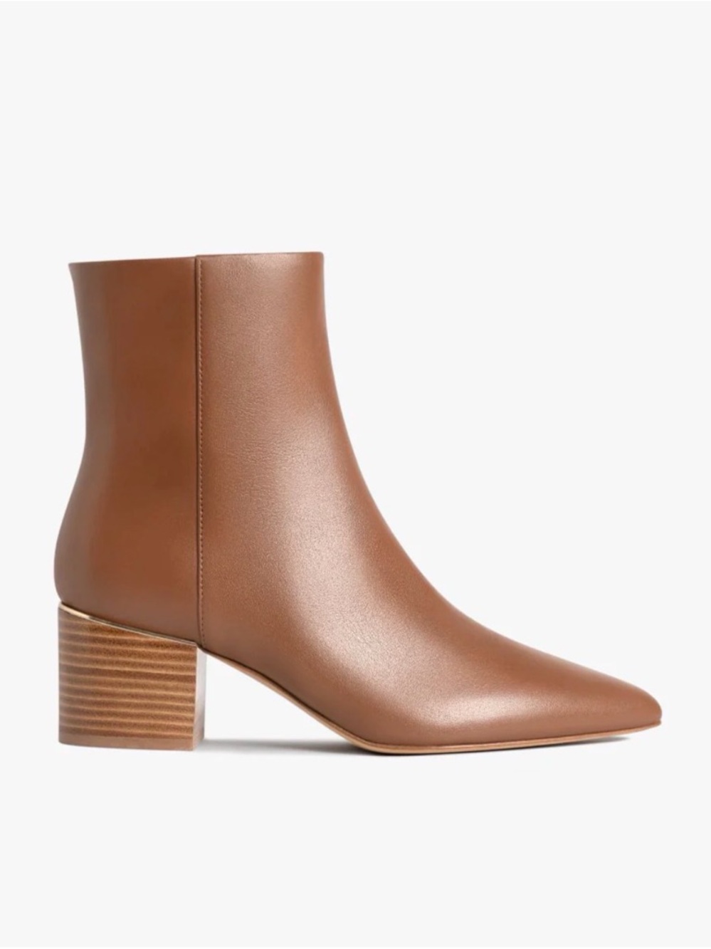 Thursday Boot Company Tan Pointed Toe Block Heel Ankle Boot